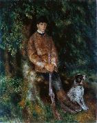 Portrait of Alfred Berard with His Dog Pierre Auguste Renoir